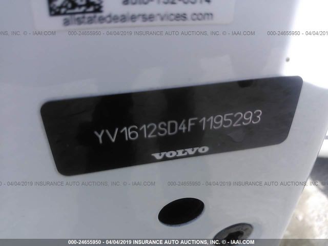 YV1612SD4F1195293 - 2015 VOLVO V60 PLATINUM White photo 9