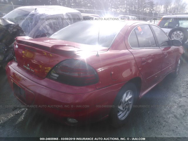 1G2NF52E24C238841 - 2004 PONTIAC GRAND AM SE1 RED photo 4