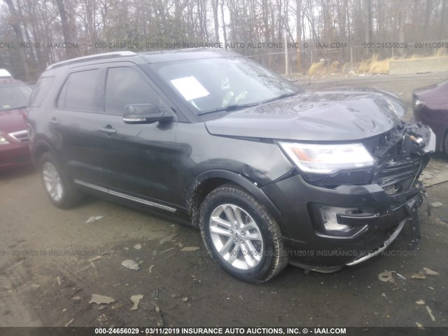 1FM5K7DH8HGC52134 - 2017 FORD EXPLORER XLT GRAY photo 1