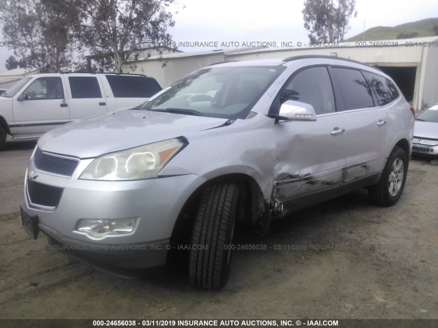 1GNER23D89S108168 - 2009 CHEVROLET TRAVERSE LT SILVER photo 2