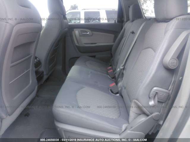 1GNER23D89S108168 - 2009 CHEVROLET TRAVERSE LT SILVER photo 8