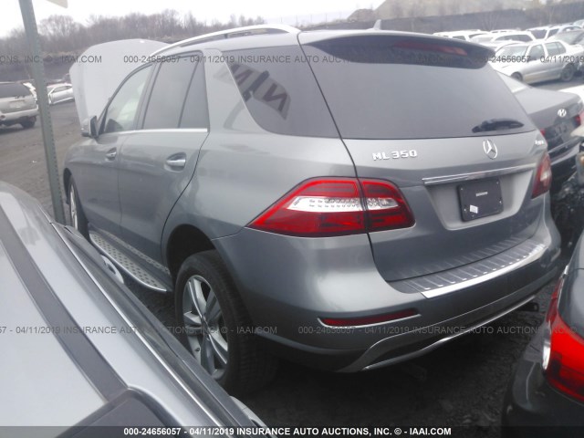 4JGDA5HB5FA588669 - 2015 MERCEDES-BENZ ML 350 4MATIC GRAY photo 3