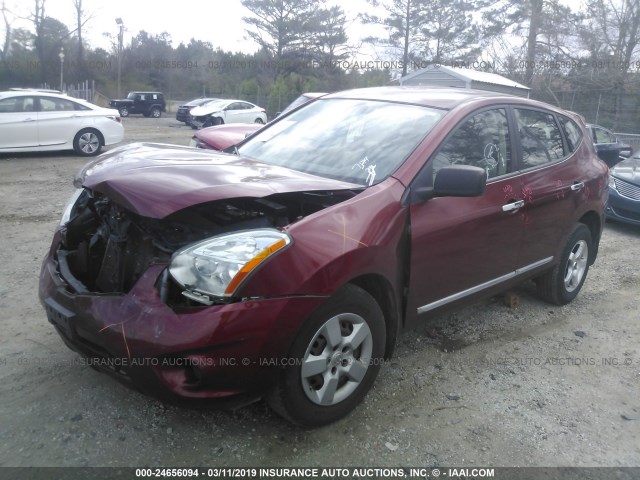JN8AS5MT9DW037149 - 2013 NISSAN ROGUE S/SV RED photo 2