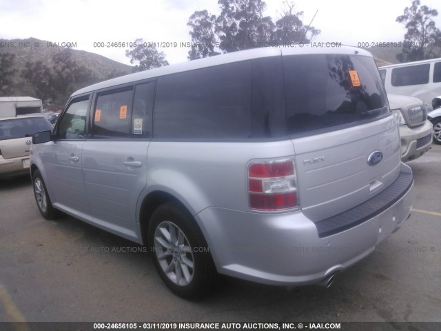 2FMGK5B88EBD22167 - 2014 FORD FLEX SE SILVER photo 3