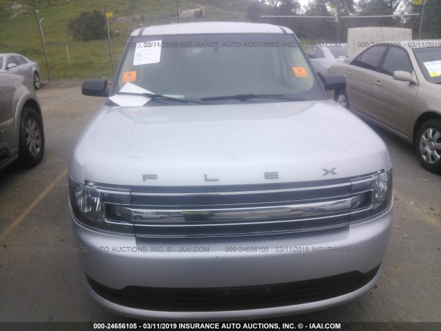 2FMGK5B88EBD22167 - 2014 FORD FLEX SE SILVER photo 6