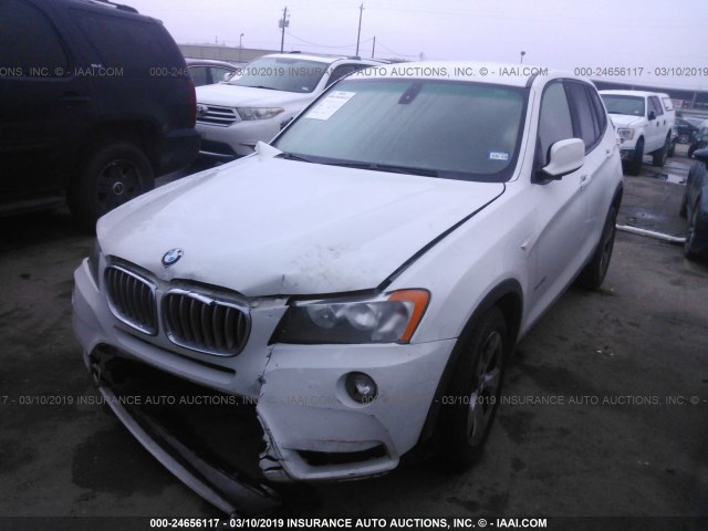 5UXWX5C57CL722822 - 2012 BMW X3 XDRIVE28I WHITE photo 2