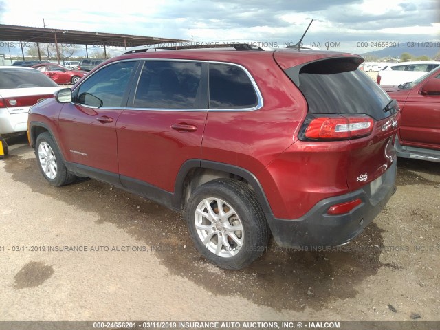 1C4PJLCB0HD221418 - 2017 JEEP CHEROKEE LATITUDE RED photo 3