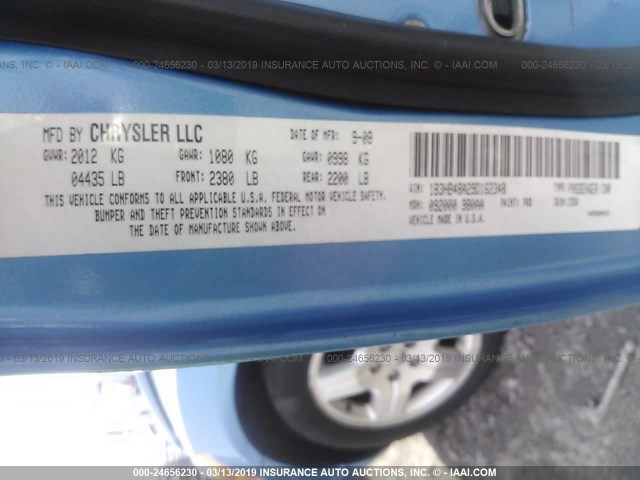 1B3HB48A29D162348 - 2009 DODGE CALIBER SXT BLUE photo 9