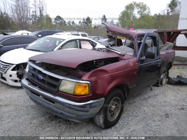 1FTCR10A3PPB07868 - 1993 FORD RANGER RED photo 2