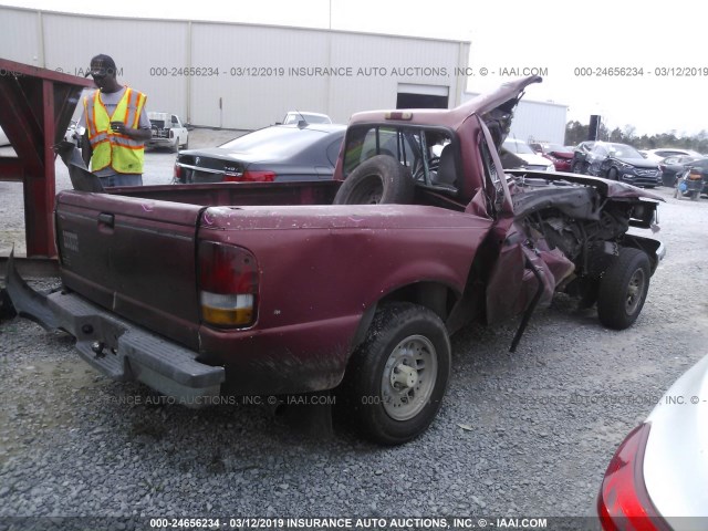 1FTCR10A3PPB07868 - 1993 FORD RANGER RED photo 4