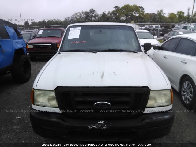 1FTYR10D24PA96468 - 2004 FORD RANGER WHITE photo 6