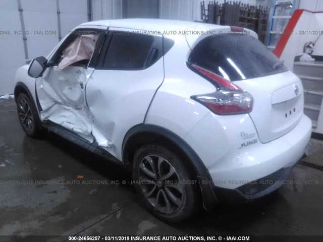 JN8AF5MV8HT750587 - 2017 NISSAN JUKE S/SV/SL/NISMO WHITE photo 3