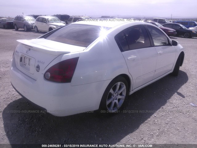 1N4BA41E17C826071 - 2007 NISSAN MAXIMA SE/SL WHITE photo 4