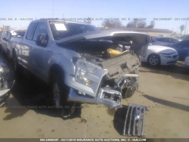 1FTFX1EF6FFA89085 - 2015 FORD F150 SUPER CAB SILVER photo 1