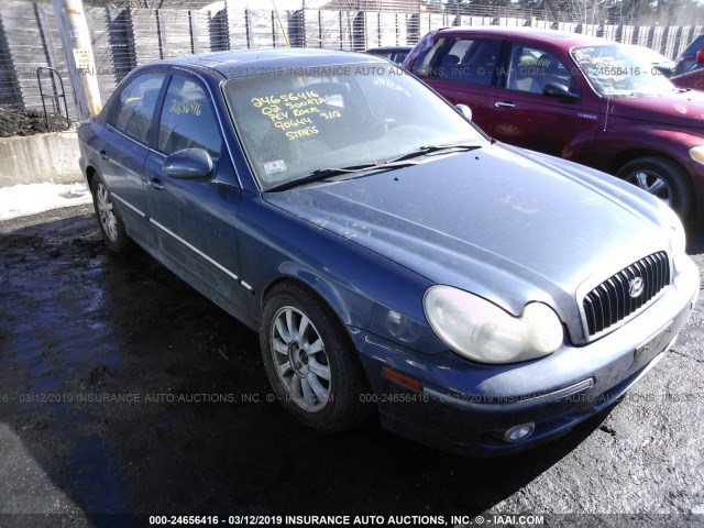 KMHWF35H32A512577 - 2002 HYUNDAI SONATA GLS/LX BLUE photo 1