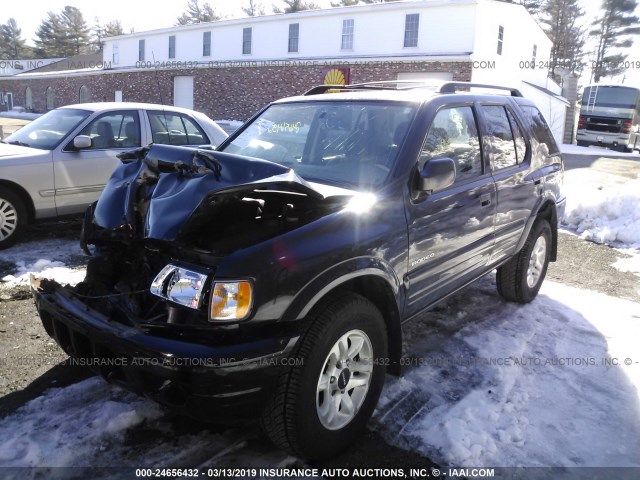 4S2DM58W124336770 - 2002 ISUZU RODEO S/LS/LSE BLACK photo 2