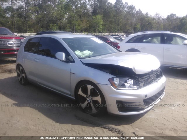 3VWYT7AU2GM026429 - 2016 VOLKSWAGEN GTI S/SE SILVER photo 1