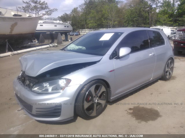 3VWYT7AU2GM026429 - 2016 VOLKSWAGEN GTI S/SE SILVER photo 2