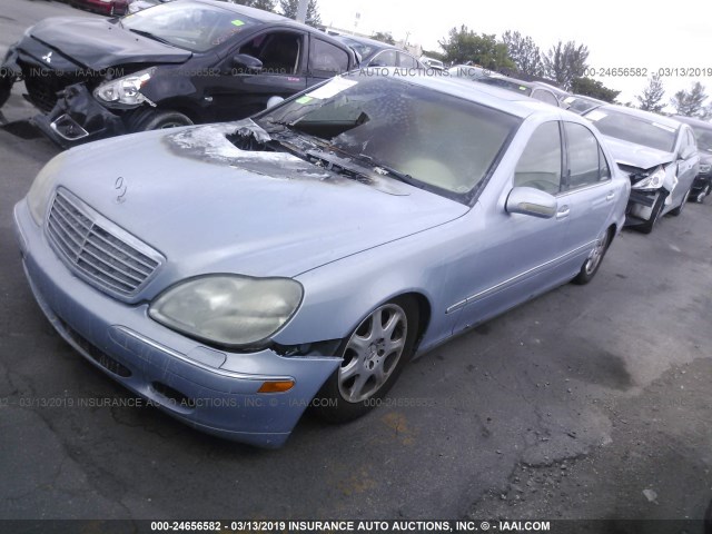 WDBNG75J6YA042544 - 2000 MERCEDES-BENZ S 500 Light Blue photo 2