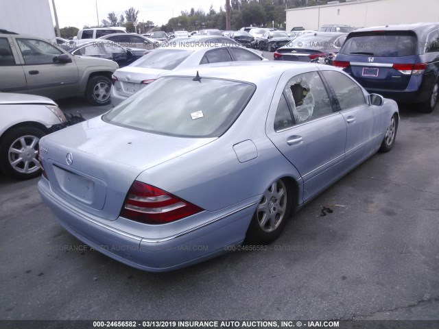 WDBNG75J6YA042544 - 2000 MERCEDES-BENZ S 500 Light Blue photo 4