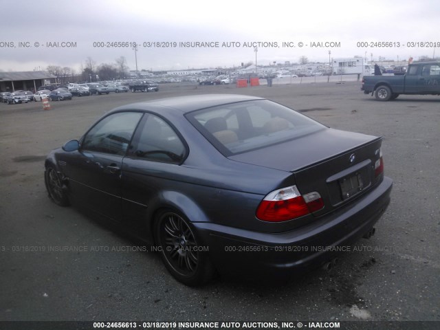 WBSBL93462JR18361 - 2002 BMW M3 GRAY photo 3