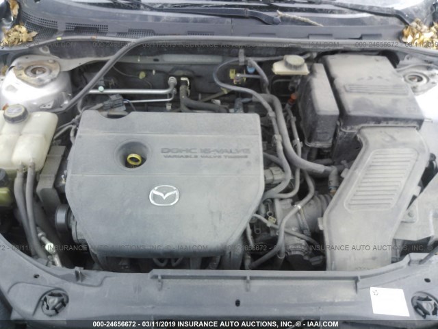 JM1BK324081866677 - 2008 MAZDA 3 S SILVER photo 10