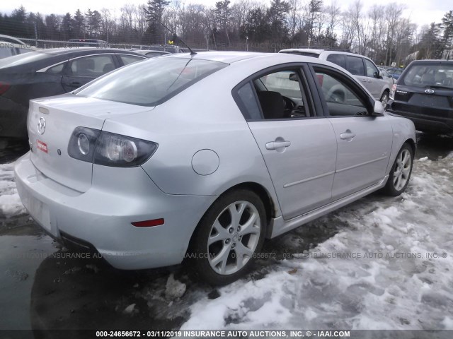 JM1BK324081866677 - 2008 MAZDA 3 S SILVER photo 4