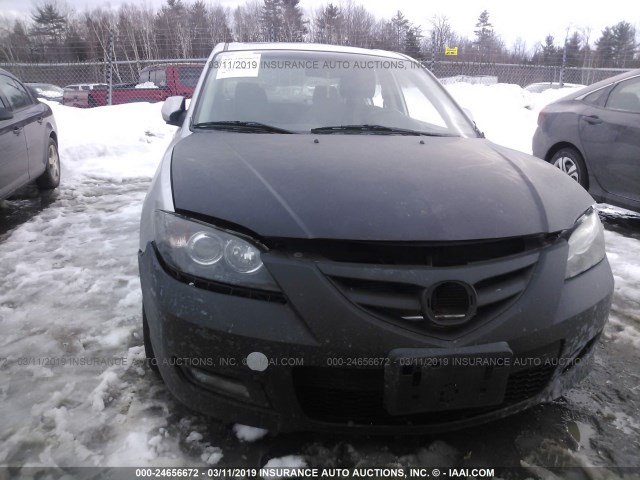 JM1BK324081866677 - 2008 MAZDA 3 S SILVER photo 6