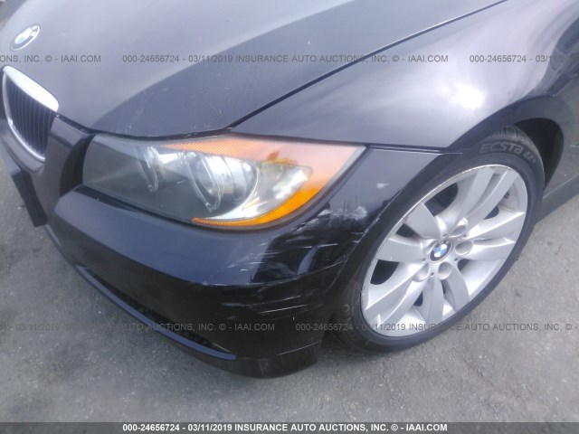 WBAVB17536NK32799 - 2006 BMW 325 I AUTOMATIC BLACK photo 6