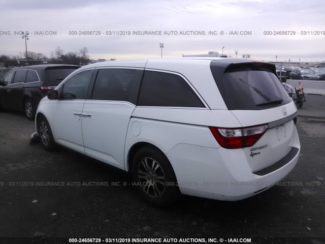 5FNRL5H6XCB025577 - 2012 HONDA ODYSSEY EXL WHITE photo 3