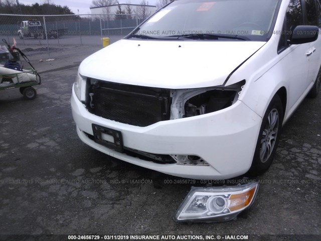 5FNRL5H6XCB025577 - 2012 HONDA ODYSSEY EXL WHITE photo 6