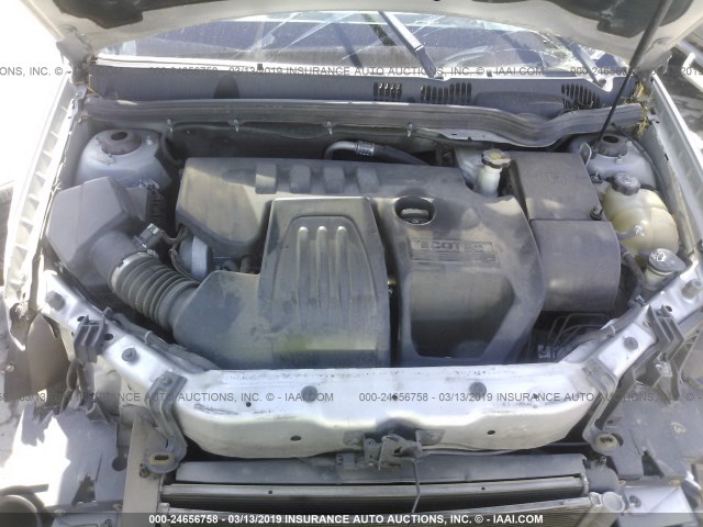 1G2AS18H697218712 - 2009 PONTIAC G5 SILVER photo 10