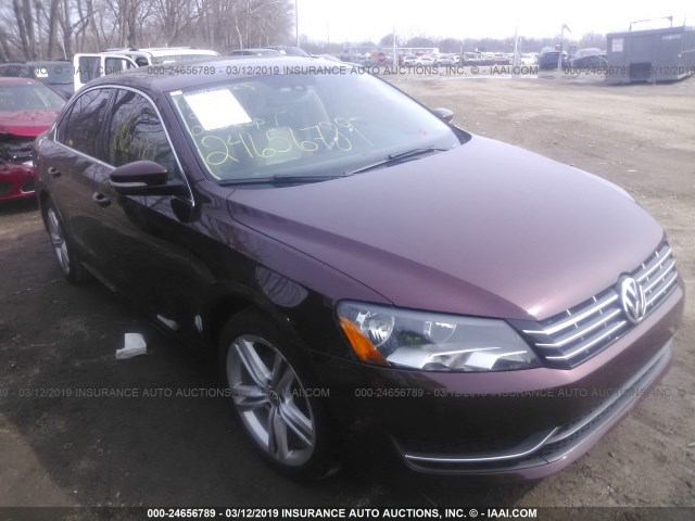 1VWBN7A38EC082820 - 2014 VOLKSWAGEN PASSAT SE BURGUNDY photo 1