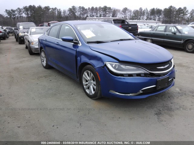 1C3CCCAB8FN722919 - 2015 CHRYSLER 200 LIMITED BLUE photo 1