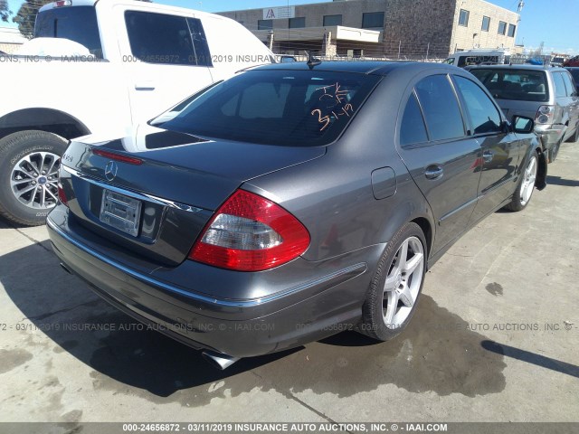 WDBUF56X88B302961 - 2008 MERCEDES-BENZ E 350 GRAY photo 4