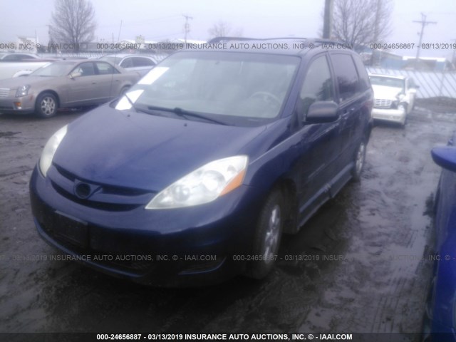 5TDZK23C77S066345 - 2007 TOYOTA SIENNA CE/LE BLUE photo 2