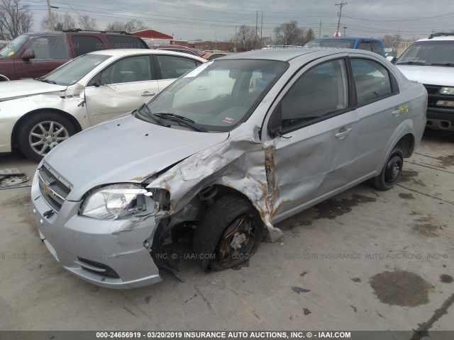 KL1TD5DE5AB110169 - 2010 CHEVROLET AVEO LS/LT SILVER photo 2