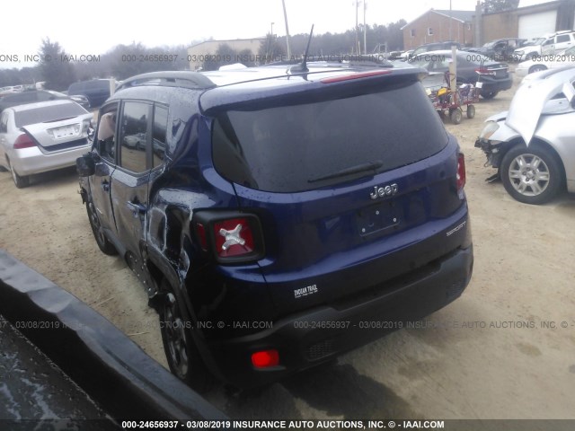 ZACCJAABXHPE57016 - 2017 JEEP RENEGADE SPORT BLUE photo 3