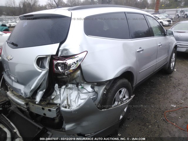 1GNKRGED4CJ119209 - 2012 CHEVROLET TRAVERSE LT SILVER photo 4