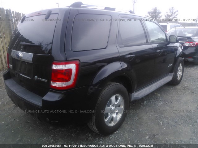 1FMCU5K30AKA85459 - 2010 FORD ESCAPE HYBRID BLACK photo 4