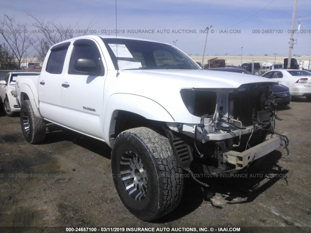 5TELU42N76Z151251 - 2006 TOYOTA TACOMA DOUBLE CAB WHITE photo 1