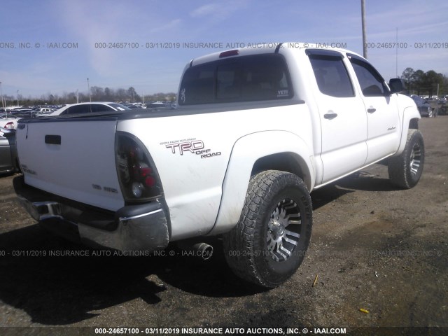 5TELU42N76Z151251 - 2006 TOYOTA TACOMA DOUBLE CAB WHITE photo 4