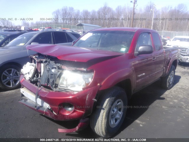 5TEUX42N86Z266890 - 2006 TOYOTA TACOMA ACCESS CAB MAROON photo 2