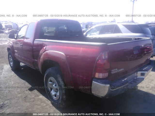 5TEUX42N86Z266890 - 2006 TOYOTA TACOMA ACCESS CAB MAROON photo 3