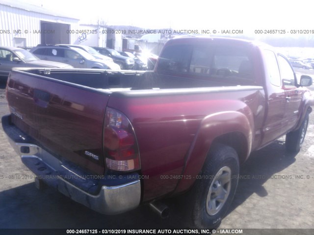 5TEUX42N86Z266890 - 2006 TOYOTA TACOMA ACCESS CAB მუქწითელი ფოტო 4
