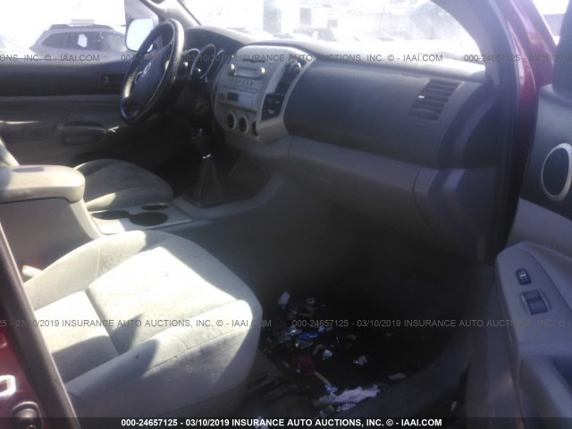 5TEUX42N86Z266890 - 2006 TOYOTA TACOMA ACCESS CAB მუქწითელი ფოტო 5