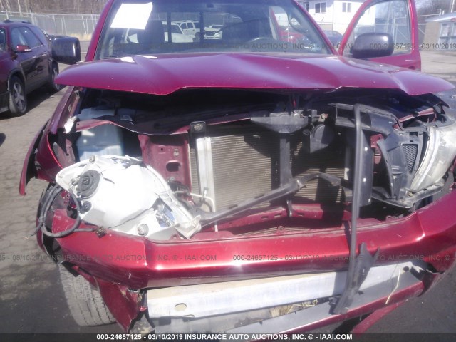 5TEUX42N86Z266890 - 2006 TOYOTA TACOMA ACCESS CAB MAROON photo 6