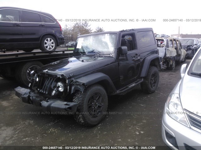 1C4GJWAG2FL747147 - 2015 JEEP WRANGLER SPORT BLACK photo 2