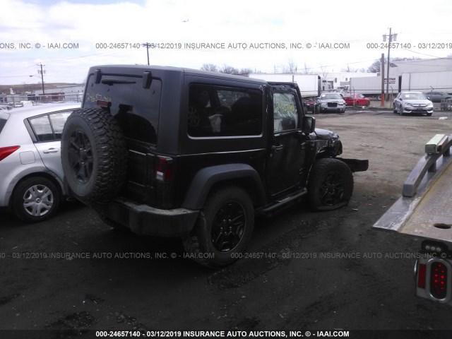 1C4GJWAG2FL747147 - 2015 JEEP WRANGLER SPORT BLACK photo 4