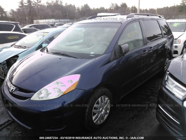 5TDZK23CX7S056487 - 2007 TOYOTA SIENNA CE/LE BLUE photo 2